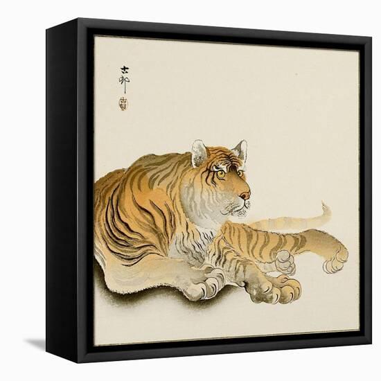 Reclining Tiger-Koson Ohara-Framed Stretched Canvas