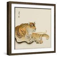 Reclining Tiger-Koson Ohara-Framed Giclee Print