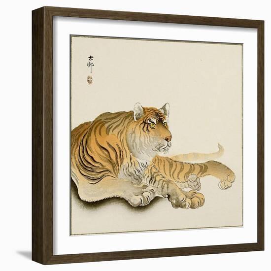 Reclining Tiger-Koson Ohara-Framed Giclee Print