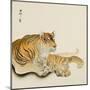 Reclining Tiger-Koson Ohara-Mounted Giclee Print