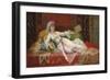 Reclining Turkish Woman; Femme Turque Allongee, 1895-Emile Henri La Porte-Framed Giclee Print