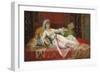 Reclining Turkish Woman; Femme Turque Allongee, 1895-Emile Henri La Porte-Framed Giclee Print