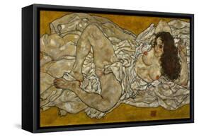 Reclining Woman, 1917-Egon Schiele-Framed Stretched Canvas
