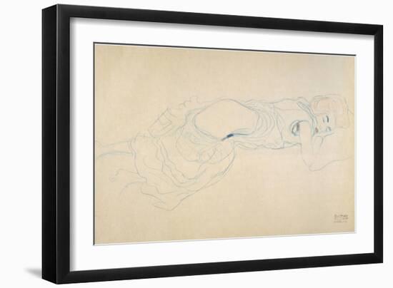 Reclining Woman 2-Gustav Klimt-Framed Giclee Print