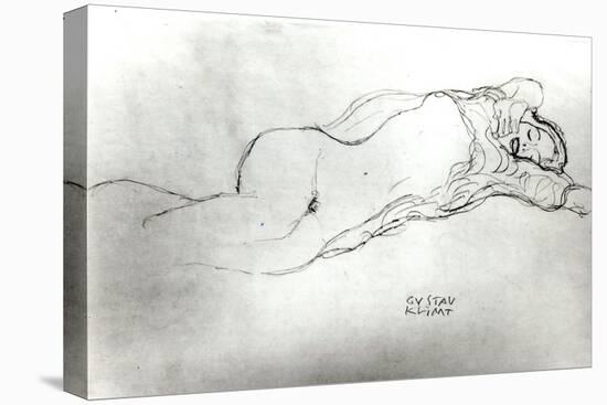 Reclining Woman, c.1914-Gustav Klimt-Stretched Canvas