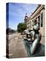 Reclining Woman Elbow Statue by Henry Moore, Leeds, West Yorkshire, Yorkshire, England, UK, Europe-Mark Sunderland-Stretched Canvas