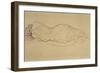 Reclining Woman, Seen from Behind-Gustav Klimt-Framed Giclee Print