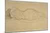 Reclining Woman, Seen from Behind-Gustav Klimt-Mounted Giclee Print