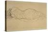 Reclining Woman, Seen from Behind-Gustav Klimt-Stretched Canvas