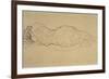 Reclining Woman, Seen from Behind-Gustav Klimt-Framed Giclee Print