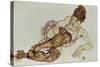 Reclining Woman with Black Stockings, 1917-Egon Schiele-Stretched Canvas