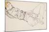 Reclining Woman with Blonde Hair, 1912-Egon Schiele-Mounted Giclee Print