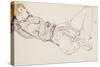 Reclining Woman with Blonde Hair, 1912-Egon Schiele-Stretched Canvas