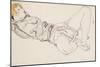 Reclining Woman with Blonde Hair, 1912-Egon Schiele-Mounted Giclee Print