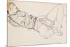 Reclining Woman with Blonde Hair, 1912-Egon Schiele-Mounted Giclee Print