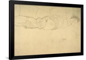 Reclining Woman-Gustav Klimt-Framed Giclee Print