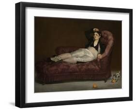 Reclining Young Woman in Spanish Costume, 1862-63-Edouard Manet-Framed Giclee Print