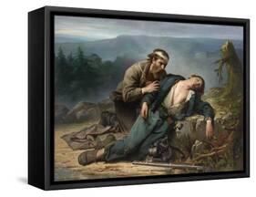 Recognition: North and South, 1865 (Oil on Canvas)-Constant Mayer-Framed Stretched Canvas