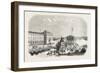 Recognition of the New Sovereign on the Place Du Commerce in Lisbon. Portugal, 1855.-null-Framed Giclee Print