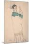 Recollection (Erinnerung), 1913 (W/C & Pencil on Paper)-Egon Schiele-Mounted Giclee Print