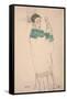 Recollection (Erinnerung), 1913 (W/C & Pencil on Paper)-Egon Schiele-Framed Stretched Canvas