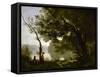 Recollection of Mortefontaine-Jean-Baptiste-Camille Corot-Framed Stretched Canvas