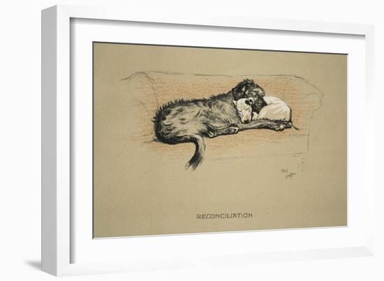Reconciliation, 1930, 1st Edition of Sleeping Partners-Cecil Aldin-Framed Giclee Print