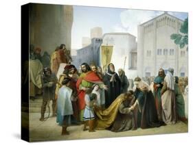 Reconciliation of Otto II with His Mother Adelaide of Burgundy, 1858-Francesco Hayez-Stretched Canvas