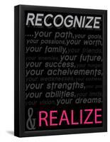 Recongnize and Realize 6-null-Framed Poster