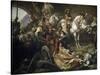 Reconquest of Buda Castle,1686-Gyula Benczur-Stretched Canvas