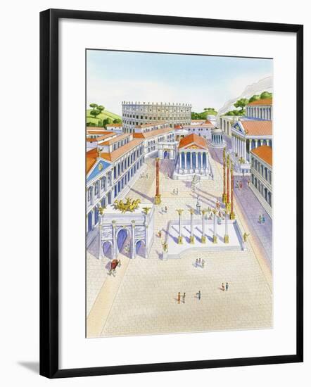 Reconstructed Imperial Fora-null-Framed Giclee Print