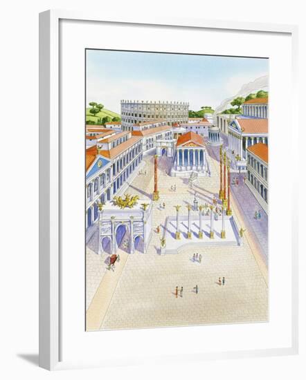 Reconstructed Imperial Fora-null-Framed Giclee Print