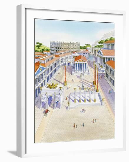 Reconstructed Imperial Fora-null-Framed Giclee Print