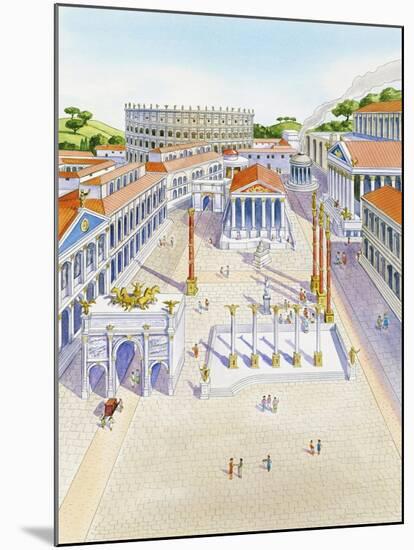 Reconstructed Imperial Fora-null-Mounted Giclee Print