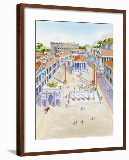 Reconstructed Imperial Fora-null-Framed Giclee Print