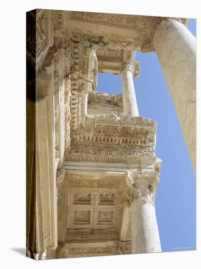 Reconstructed Library of Celsus, Archaeological Site, Ephesus, Anatolia, Turkey-R H Productions-Stretched Canvas