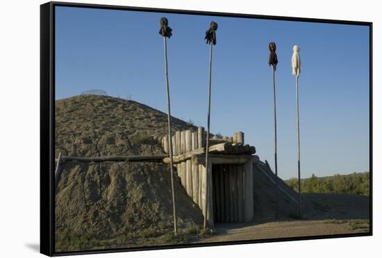 Reconstructed Medicine Lodge, On-A-Slant Indian Village, South Dakota-Angel Wynn-Framed Stretched Canvas