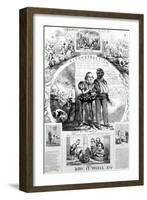 Reconstruction and How It Works, from 'Harpers Weekly' Vol.10, 1866-Thomas Nast-Framed Giclee Print