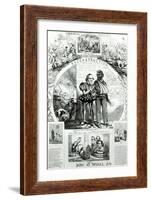 Reconstruction and How It Works, from 'Harpers Weekly' Vol.10, 1866-Thomas Nast-Framed Giclee Print