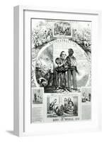 Reconstruction and How It Works, from 'Harpers Weekly' Vol.10, 1866-Thomas Nast-Framed Giclee Print