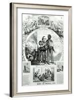 Reconstruction and How It Works, from 'Harpers Weekly' Vol.10, 1866-Thomas Nast-Framed Giclee Print