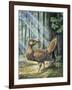 Reconstruction, Long-Tailed, Seed-Eating Bird Fossil-null-Framed Giclee Print