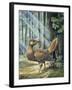 Reconstruction, Long-Tailed, Seed-Eating Bird Fossil-null-Framed Giclee Print