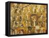 Reconstruction of a Mayan Painting from Chichen Itza-null-Framed Stretched Canvas