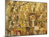 Reconstruction of a Mayan Painting from Chichen Itza-null-Mounted Giclee Print