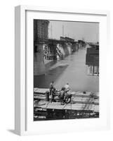 Reconstruction of Bridge over the Po River-Dmitri Kessel-Framed Photographic Print