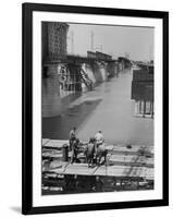 Reconstruction of Bridge over the Po River-Dmitri Kessel-Framed Photographic Print
