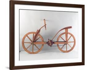 Reconstruction of Da Vinci's Design for a Bicycle-Leonardo da Vinci-Framed Giclee Print