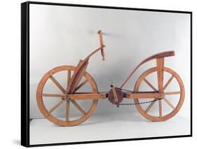 Reconstruction of Da Vinci's Design for a Bicycle-Leonardo da Vinci-Framed Stretched Canvas