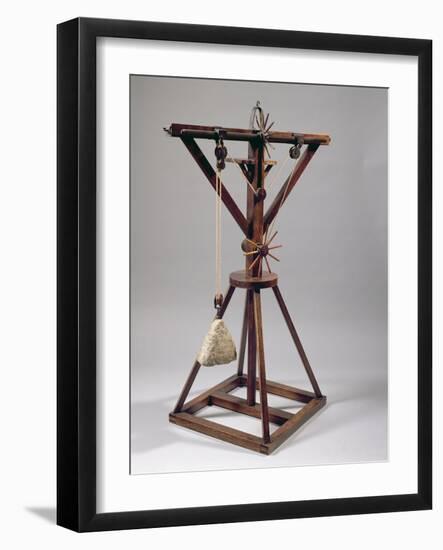 Reconstruction of Da Vinci's Design for a Slewing Crane-Leonardo da Vinci-Framed Giclee Print